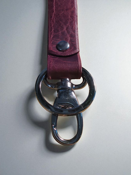 Red Bison Leather Key Fob