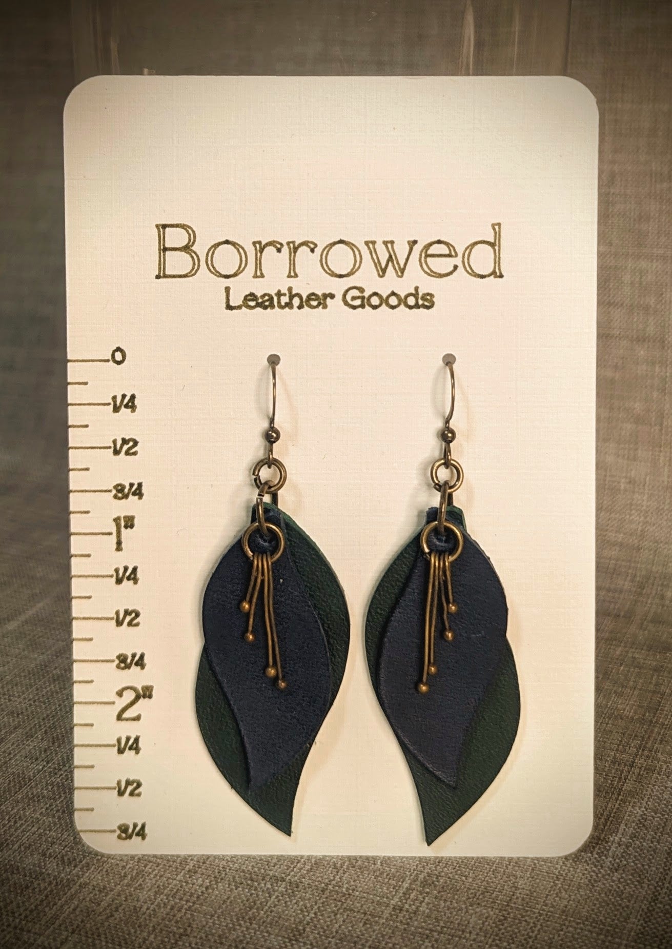 Stacked Two-Toned w/ Ball Pin Accent Earrings