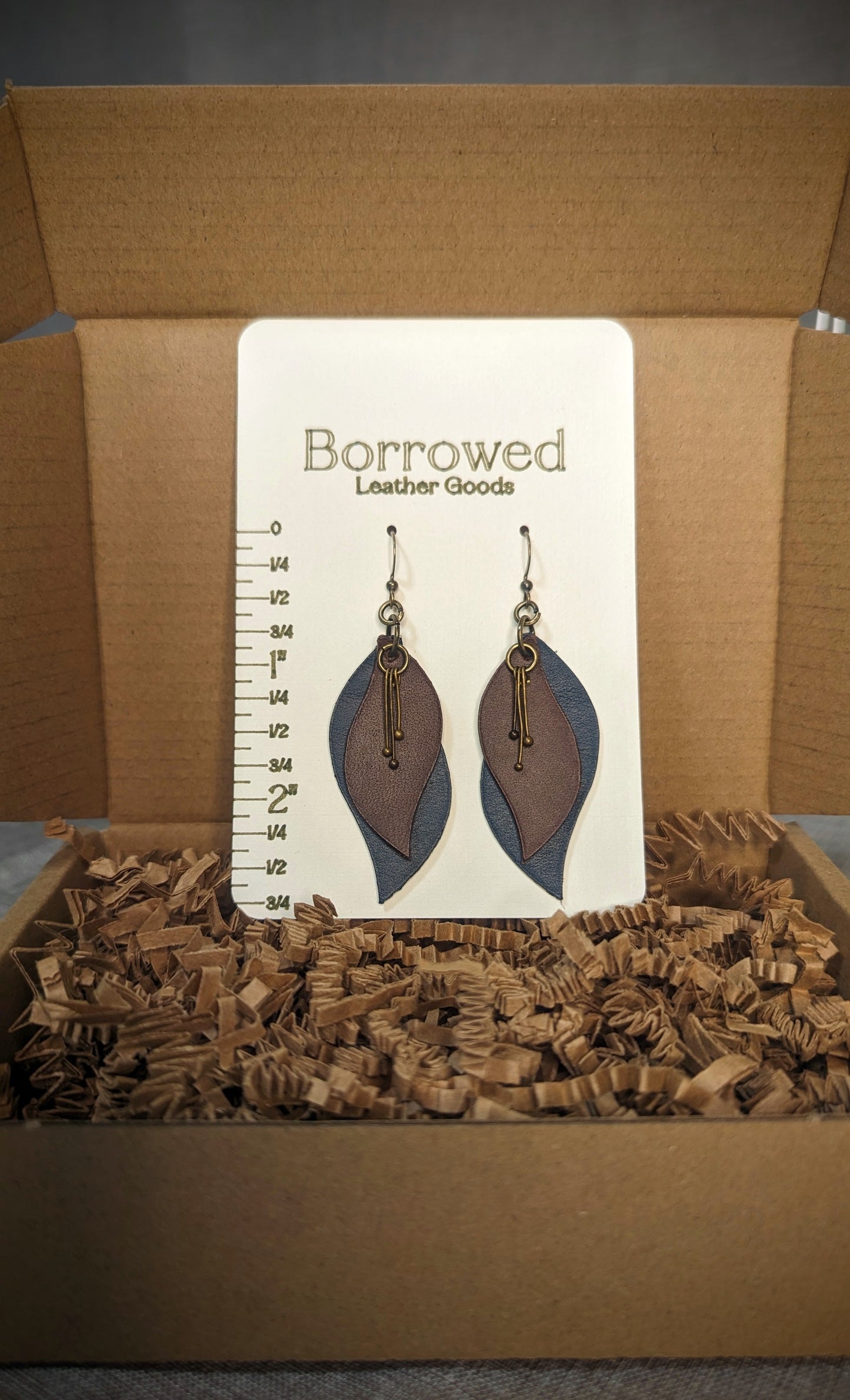 Stacked Two-Toned w/ Ball Pin Accent Earrings