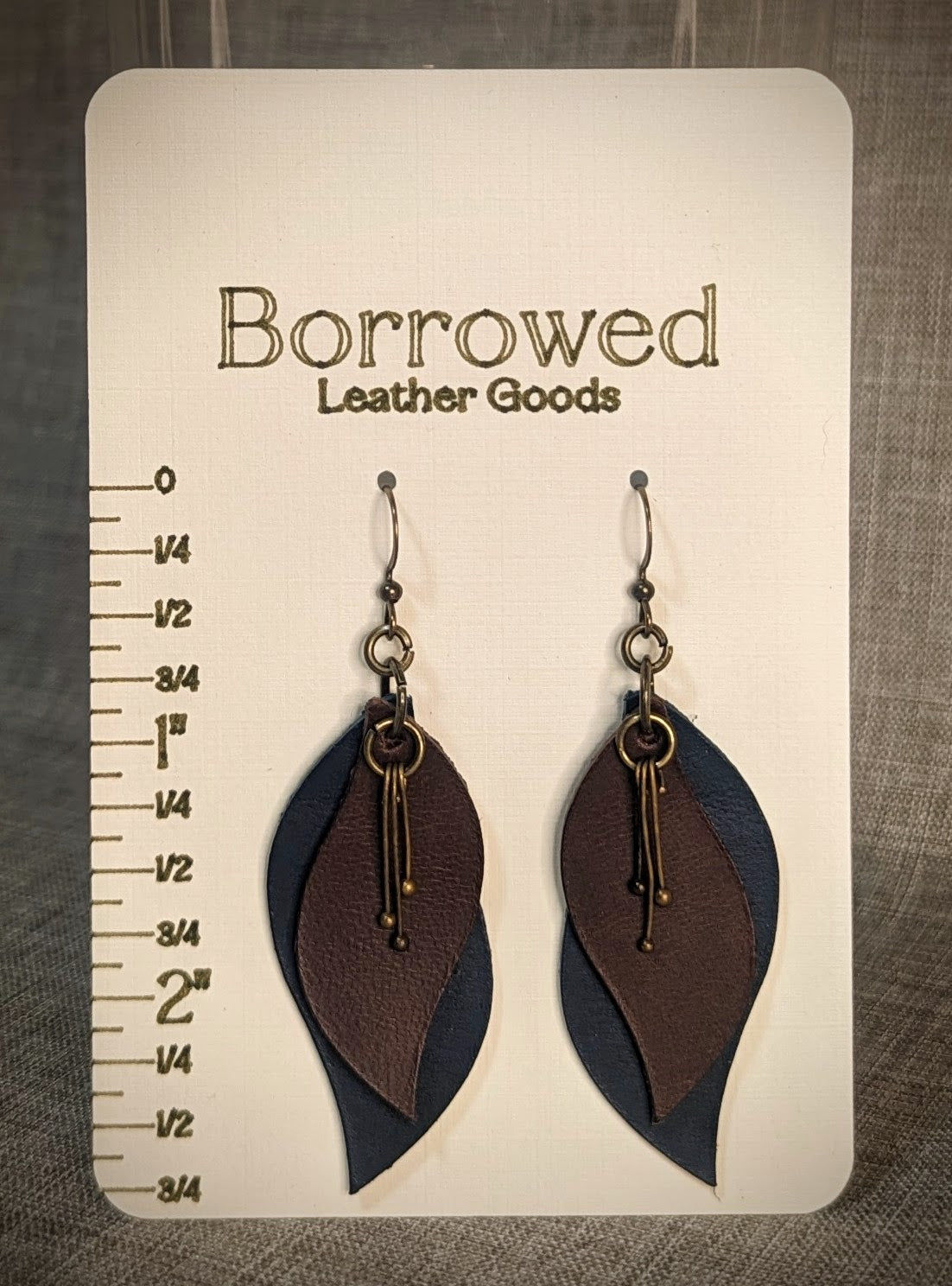 Stacked Two-Toned w/ Ball Pin Accent Earrings