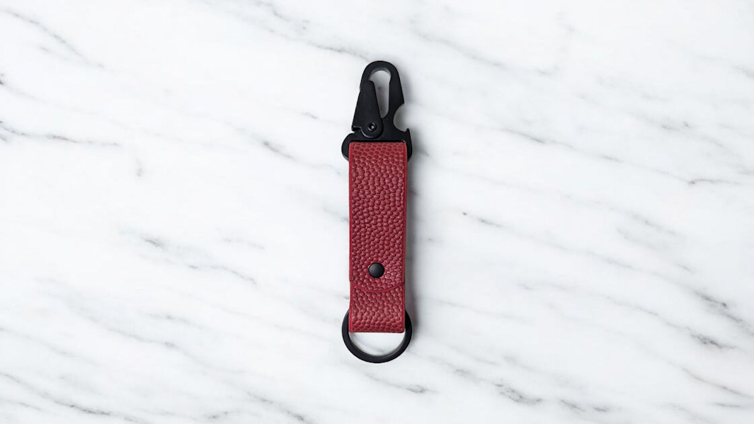 Football/Basketball Leather Key Fob w/ Bottle Opener