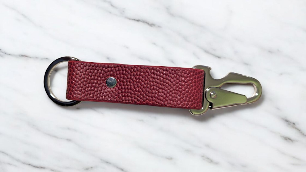 Football/Basketball Leather Key Fob w/ Bottle Opener