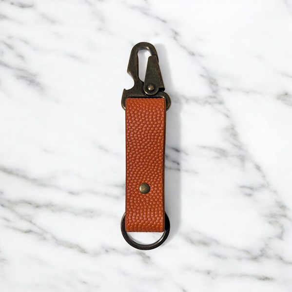 Football/Basketball Leather Key Fob w/ Bottle Opener