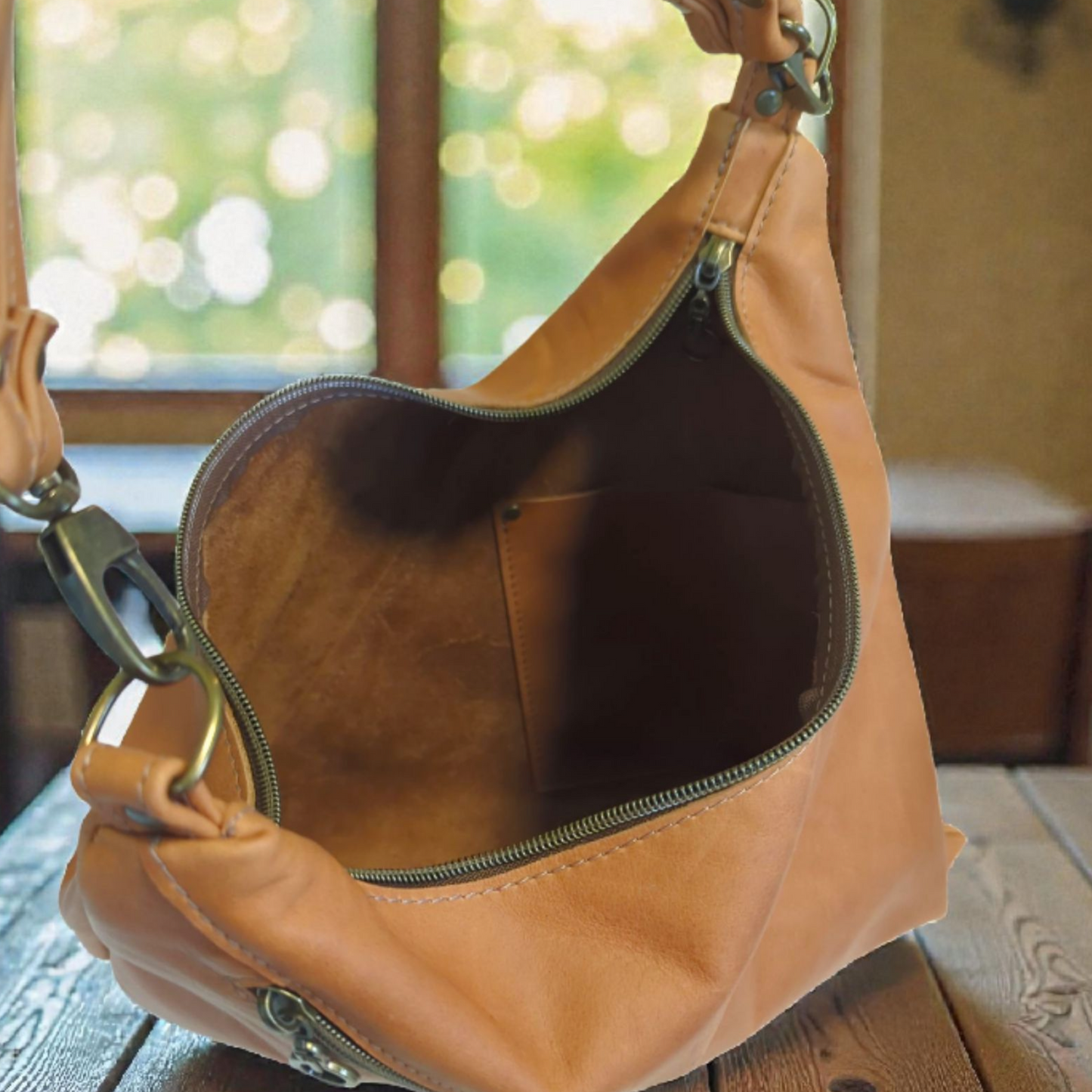 Slouchy Triangle Bag -- Bronze