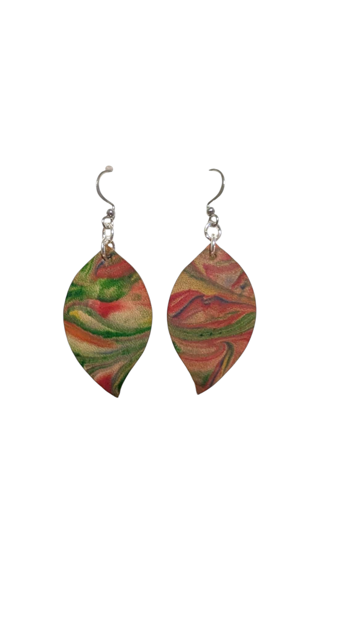 Marbled Leaf Earrings