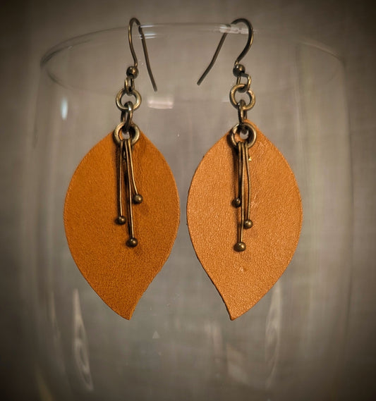 Yellow Leaf Earrings