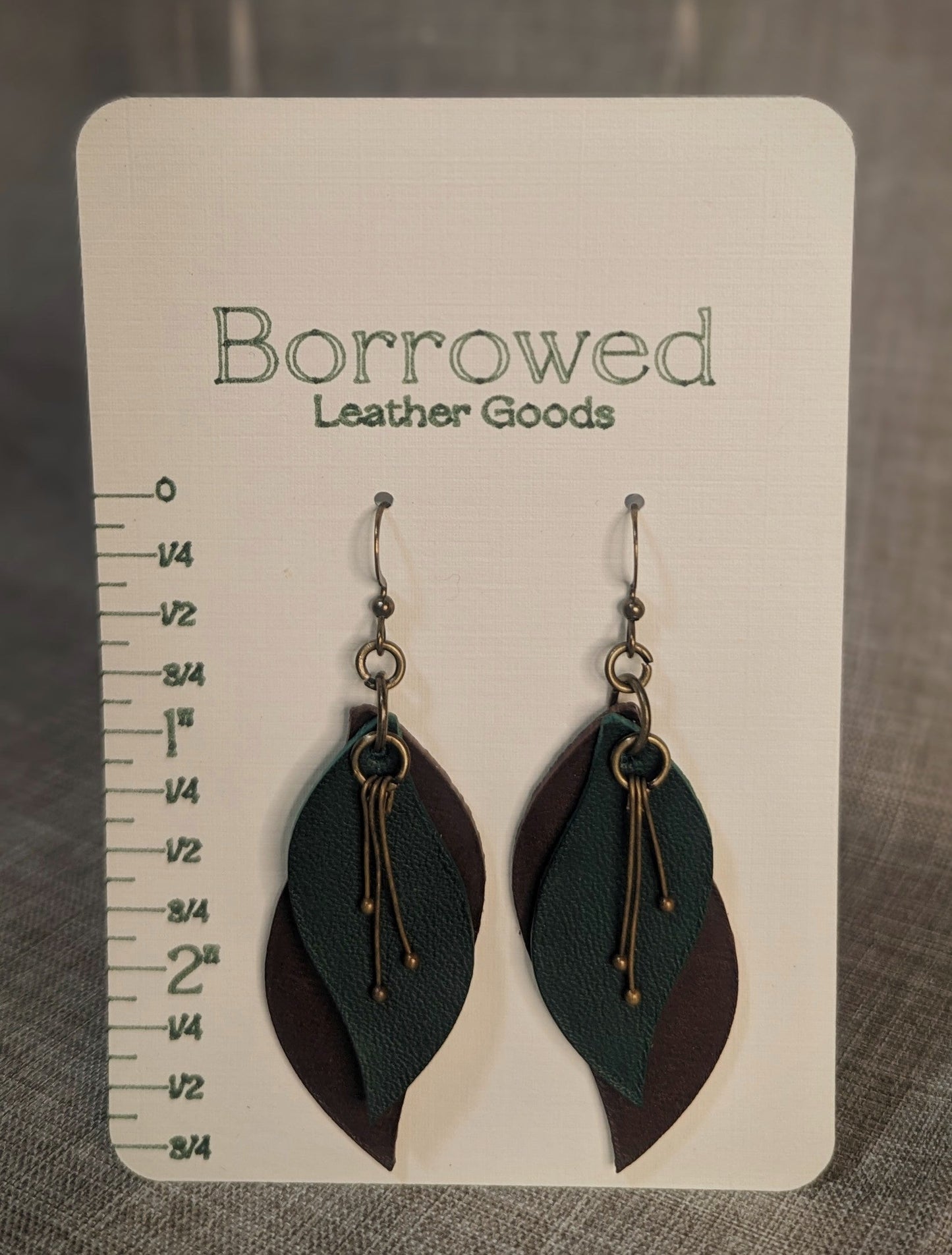 Green Brown Earrings