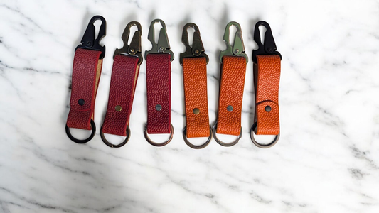 Football/Basketball Leather Key Fob w/ Bottle Opener