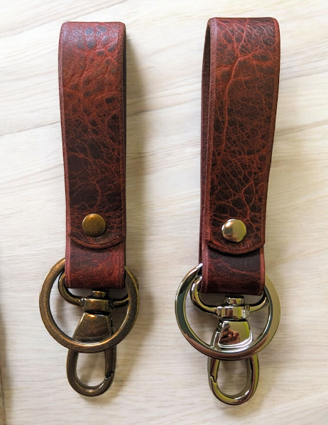 Red Bison Leather Key Fob